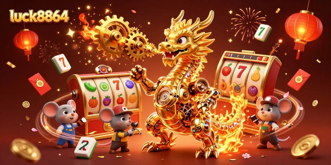 Experience excitement at luck8864 with dynamic casino elements and a stunning golden dragon