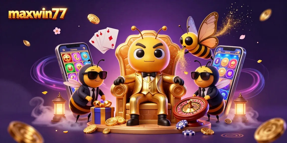 Spin the reels at maxwin77 for thrilling slots and casino action in an exciting 3D scene.
