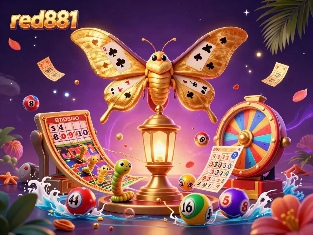 Experience thrilling moments at red881 with a vibrant, dynamic casino scene featuring colorful game elements.