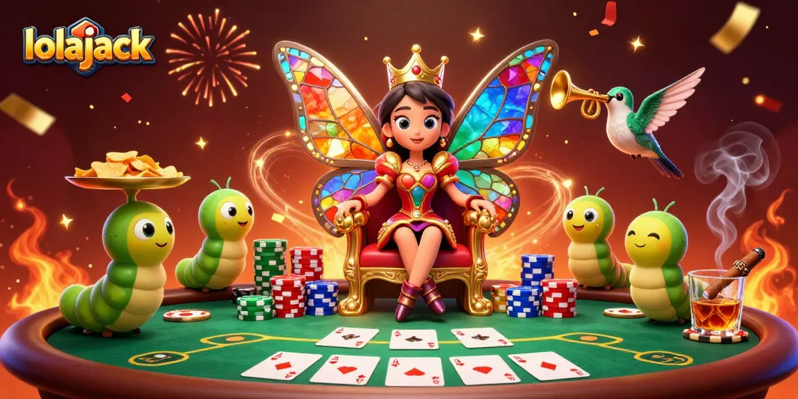 Experience winning moments at lolajack with colorful casino elements and energetic characters.